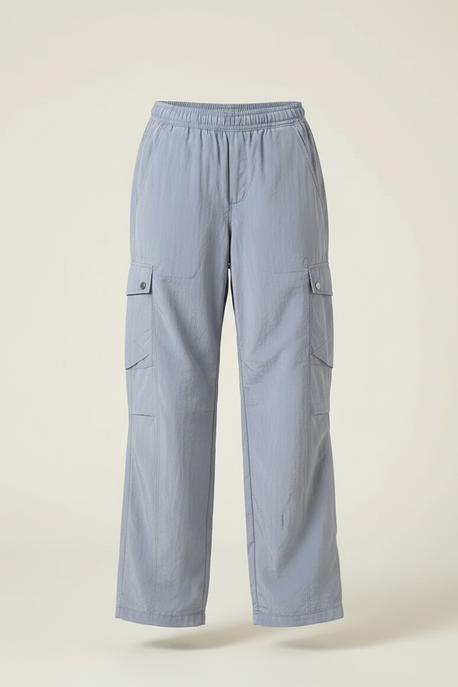Pantalon Randonnée Gris Ample Nylon Enfant - Polyester - vue 3