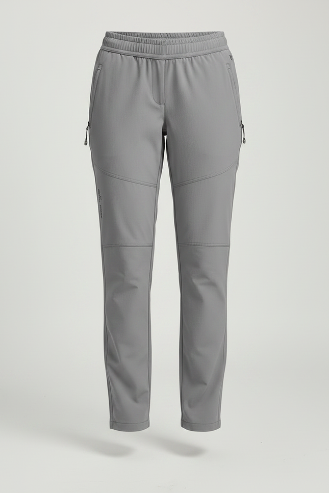 Pantalon Randonnée Femme Gris Léger Respirant Élastique - Polyester - vue 3