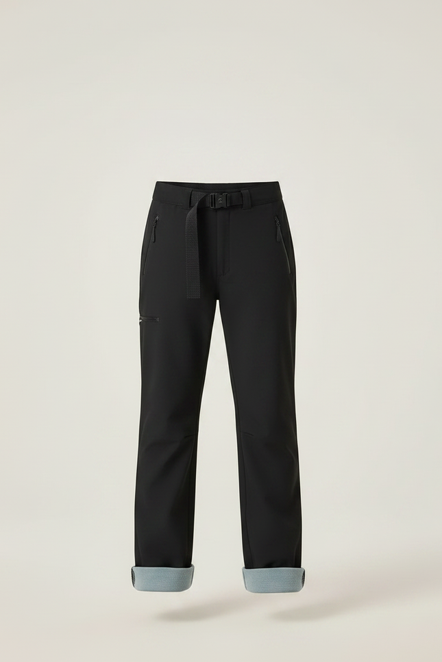 Pantalon Randonnée Noir Imperméable Enfant Doublé Polaire - Polyester - vue 3