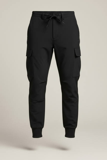 Pantalon Randonnée Noir Cargo Homme Jogger Léger - Polyester - vue 3
