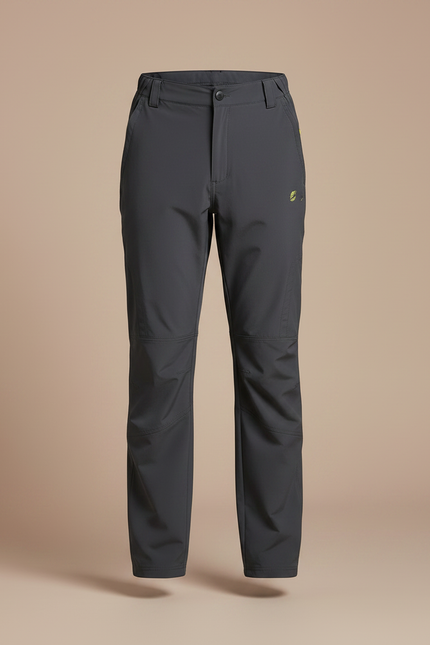 Pantalon Randonnée Gris Coupe Droite Enfant Léger - Polyester - vue 3