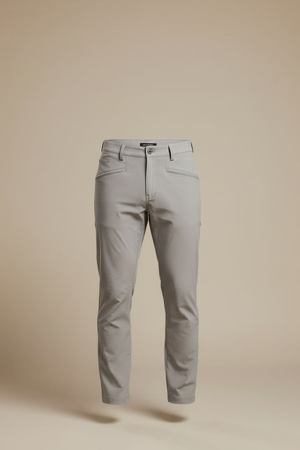 Pantalon Randonnée Gris Clair Droit Élastique Confortable Homme - Polyester - vue 3