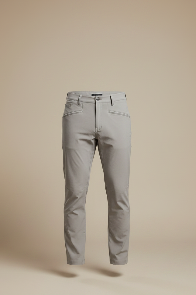 Pantalon Randonnée Gris Clair Droit Élastique Confortable Homme - Polyester - vue 3