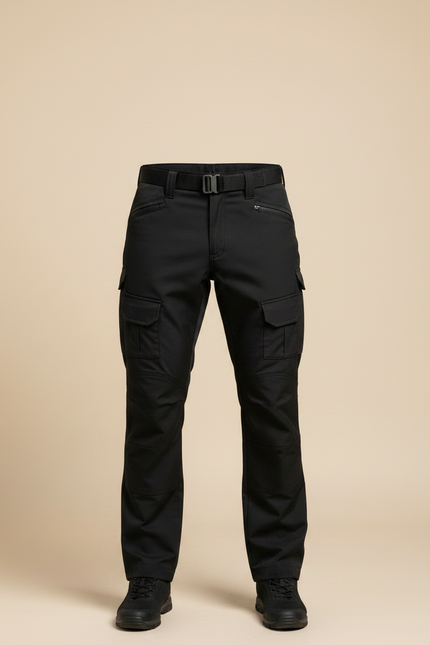 Pantalon Randonnée Noir Homme Cargo Résistant Multipoches - Polyester - vue 3