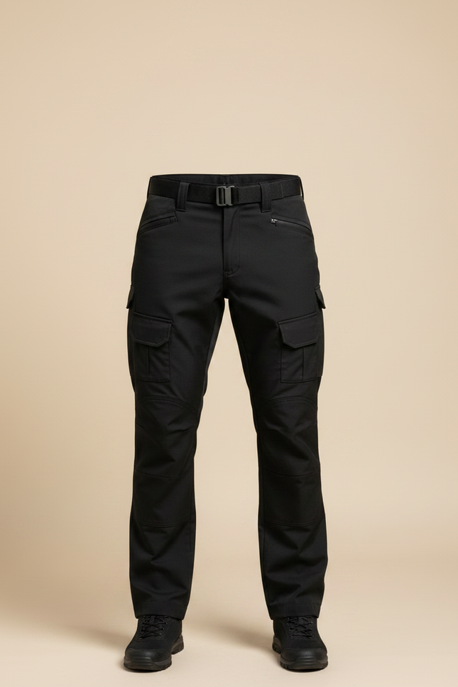 Pantalon Randonnée Noir Homme Cargo Résistant Multipoches - Polyester - vue 3