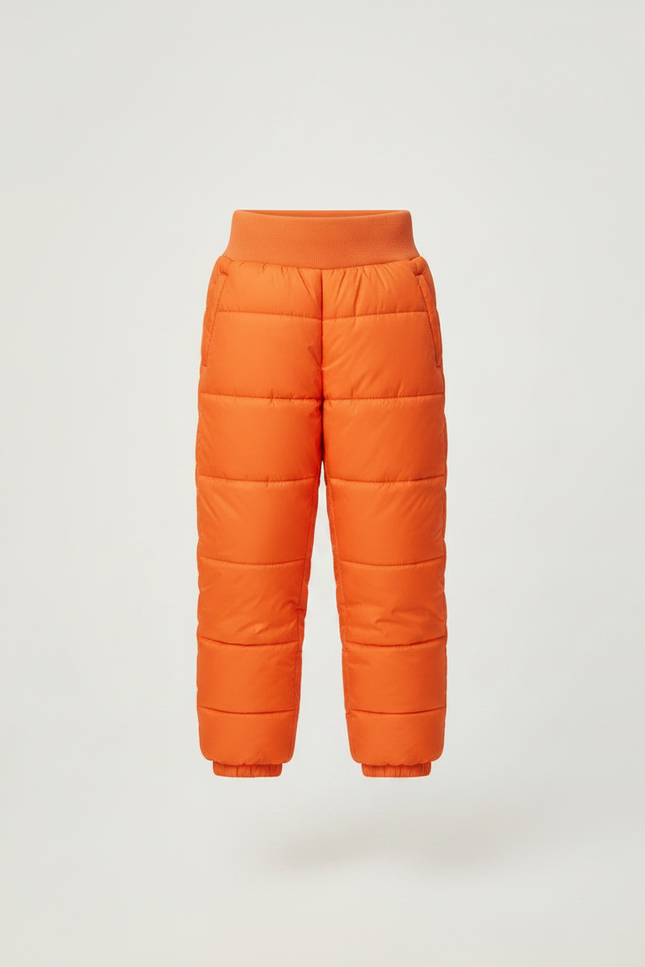 Pantalon Randonnée Orange Matelassé Enfant Hiver - Polyester - vue 3