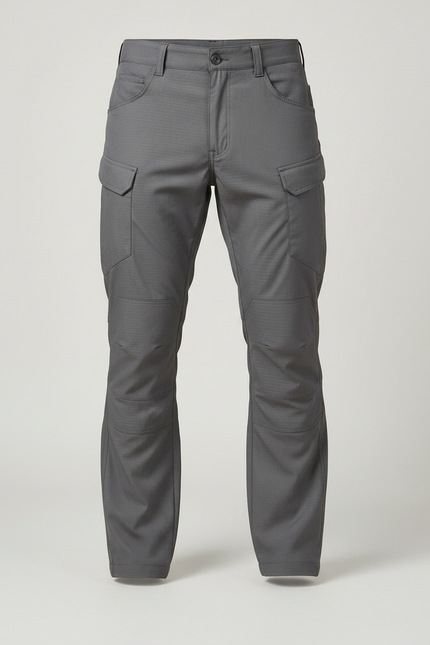 Pantalon Randonnée Gris Cargo Homme Tactique Multi-Poches - Polyester - vue 3