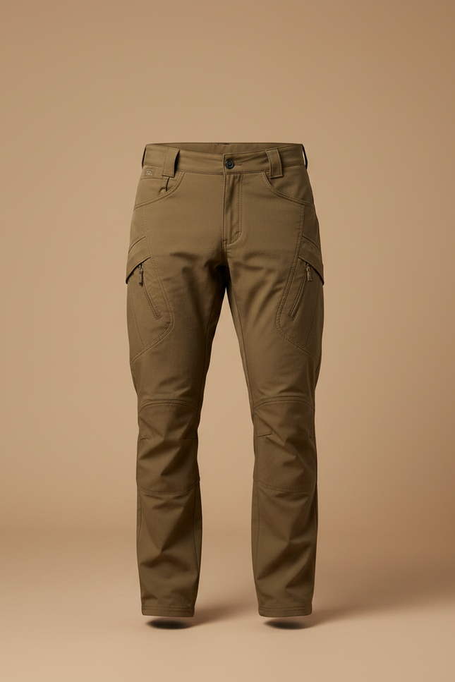 Pantalon Randonnée Kaki Cargo Homme Tactique Multi-poches - Polyester - vue 3