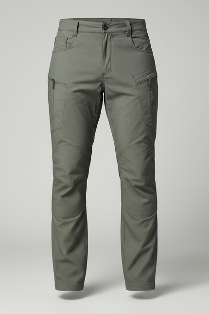 Pantalon Randonnée Homme Gris Cargo Tactique Multi-poches - Kaki Polyester - vue 3