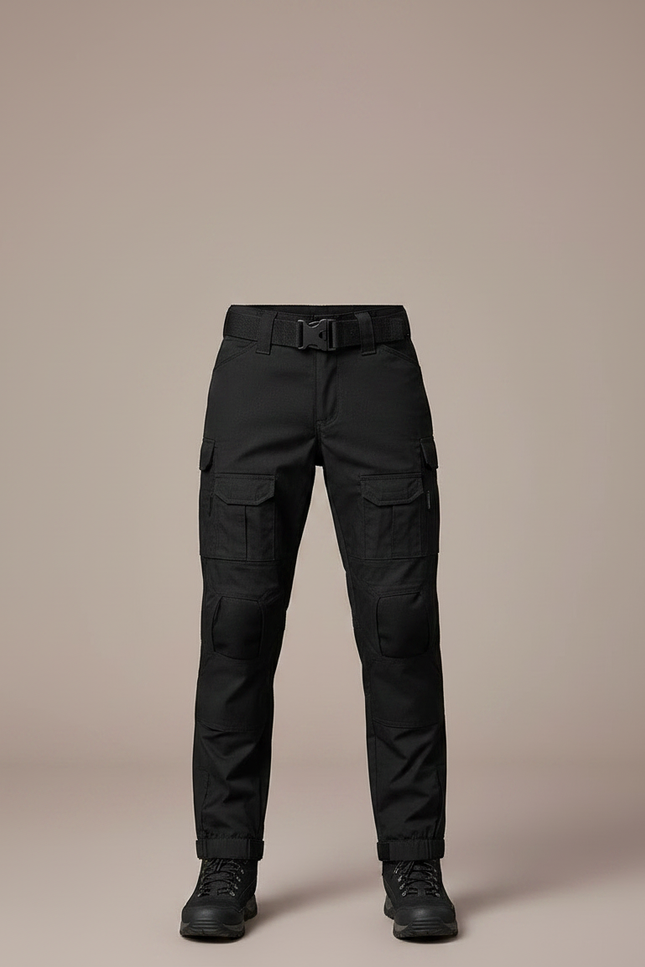 Pantalon Randonnée Noir Cargo Renforcé Enfant - Toile - vue 3