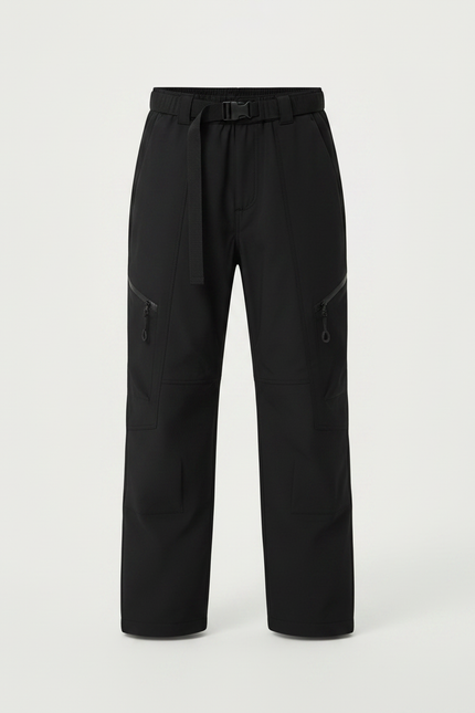Pantalon Randonnée Noir Imperméable Enfant Cargo - Polyester - vue 3