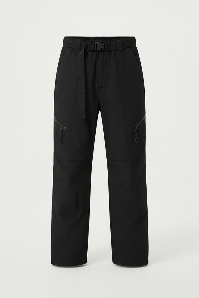 Pantalon Randonnée Noir Imperméable Enfant Cargo - Polyester - vue 3