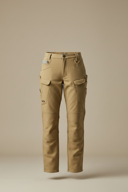 Pantalon Randonnée Kaki Femme Cargo Multi-Poches Robuste - Toile - vue 3