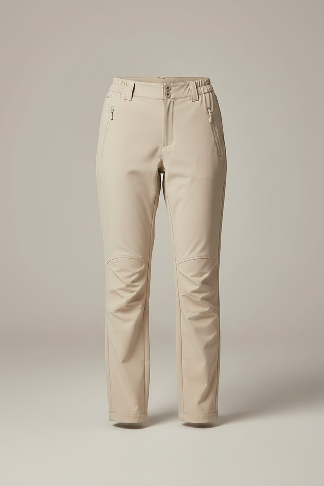 Pantalon Randonnée Beige Femme Ajusté Léger Confortable - Polyester - vue 3