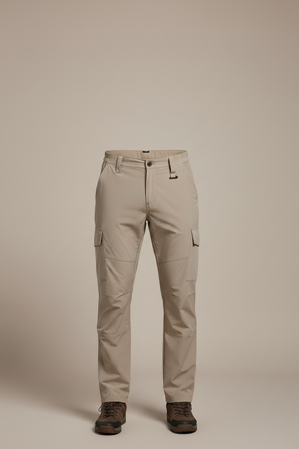 Pantalon Randonnée Beige Cargo Léger Homme - Polyester - vue 3