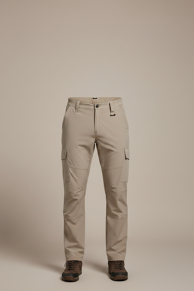 Pantalon Randonnée Beige Cargo Léger Homme - Polyester - vue 3