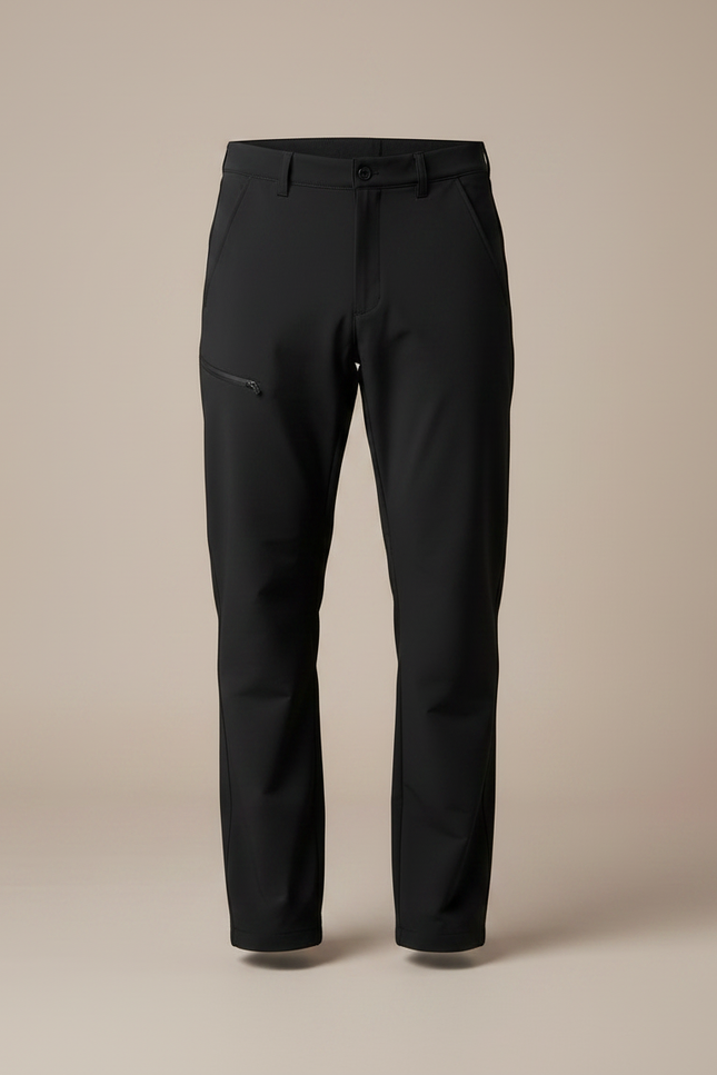 Pantalon Randonnée Noir Coupe Droite Léger Homme - Polyester - vue 3