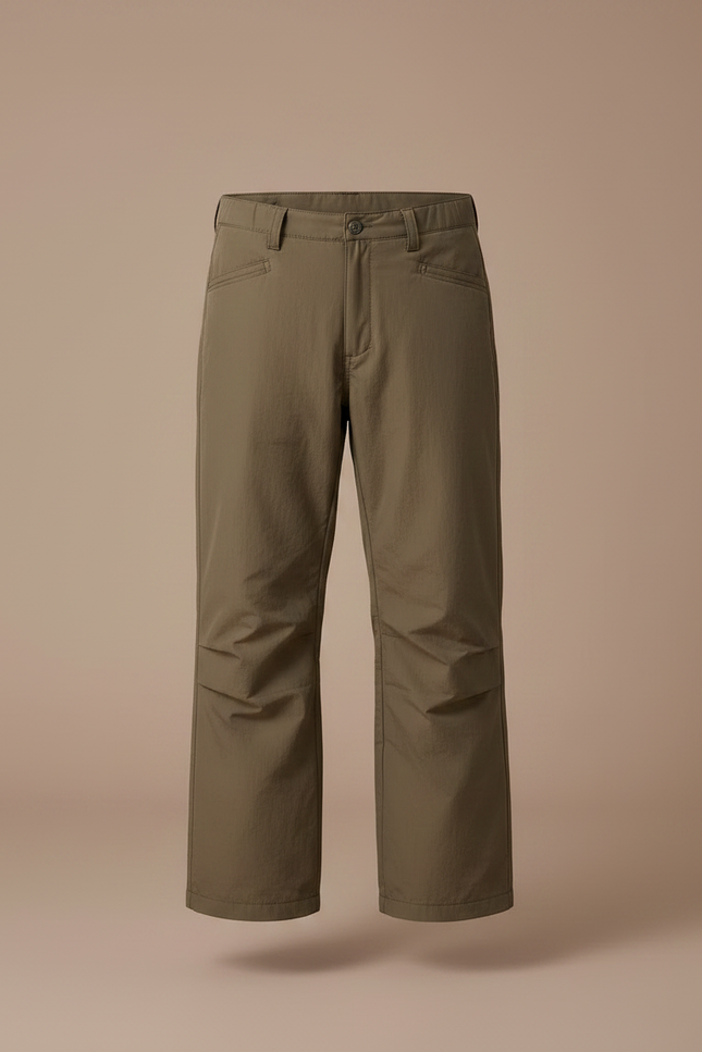 Pantalon Randonnée Kaki Ample Imperméable Enfant Hiver - Polyester - vue 3