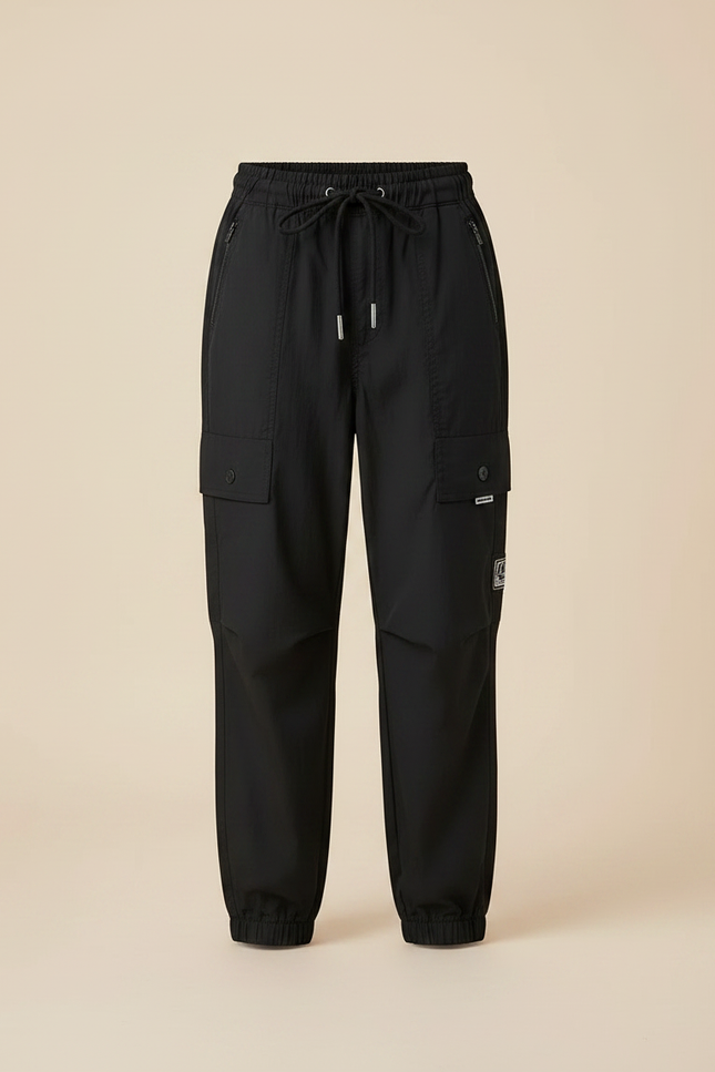 Pantalon Randonnée Noir Cargo Jogger Enfant Léger - Polyester - vue 3