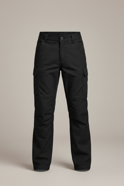 Pantalon Randonnée Noir Cargo Enfant Résistant - Toile - vue 3