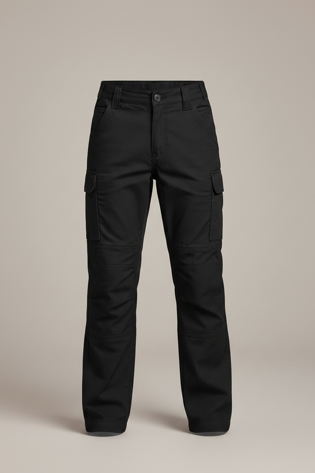 Pantalon Randonnée Noir Cargo Enfant Résistant - Toile - vue 3