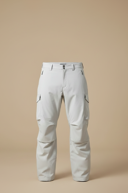Pantalon Randonnée Gris Clair Cargo Imperméable Homme - Polyester - vue 3