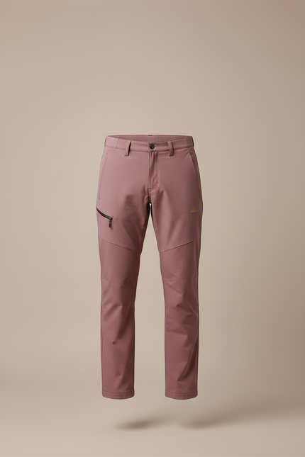 Pantalon Randonnée Rose Coupe Droite Zippé - Polyester - vue 3