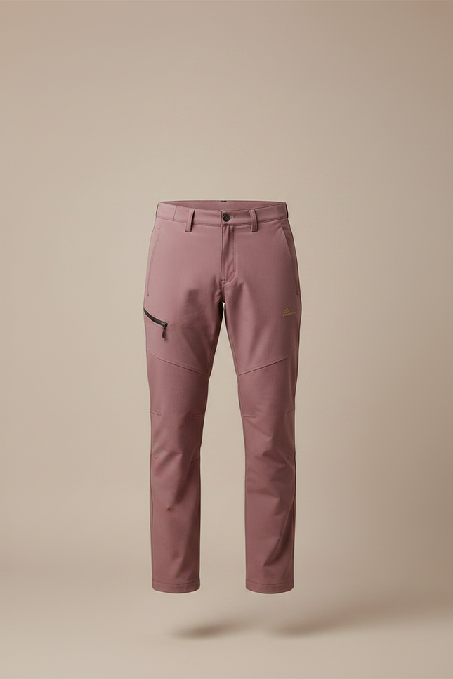 Pantalon Randonnée Rose Coupe Droite Zippé - Polyester - vue 3
