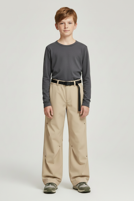 Pantalon Randonnée Beige Ample Décontracté Unisexe - Polyester - vue 3
