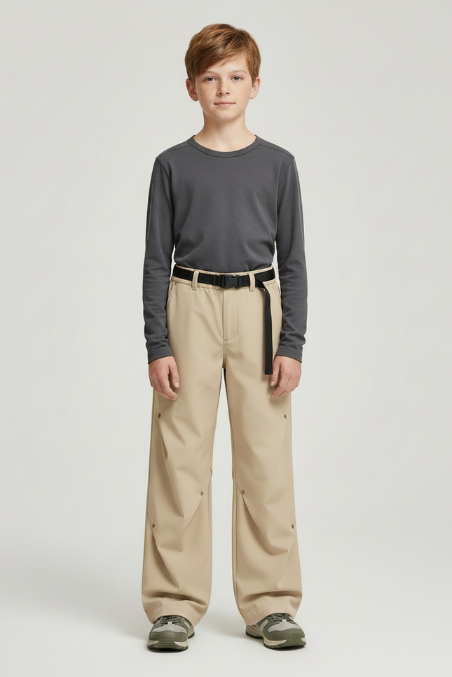 Pantalon Randonnée Beige Ample Décontracté Unisexe - Polyester - vue 3