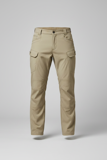 Pantalon Randonnée Cargo Kaki Confortable Résistant Homme - Polyester - vue 3