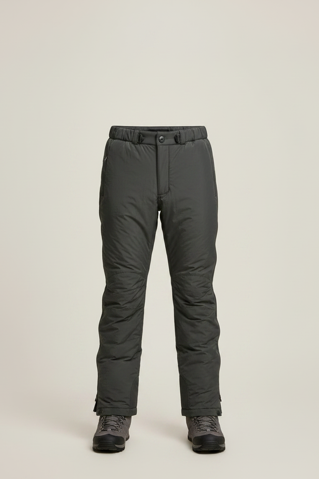 Pantalon Randonnée Garçon Matelassé Hiver Chaud Gris Foncé - Kaki Polyester - vue 3