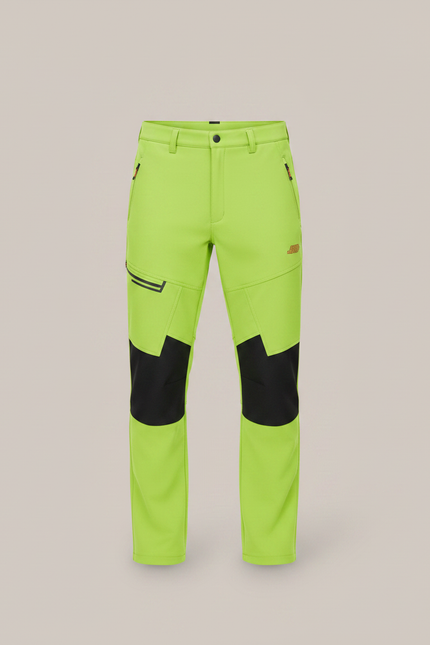 Pantalon Randonnée Vert Fluo Homme Softshell Imperméable - Polyester - vue 3
