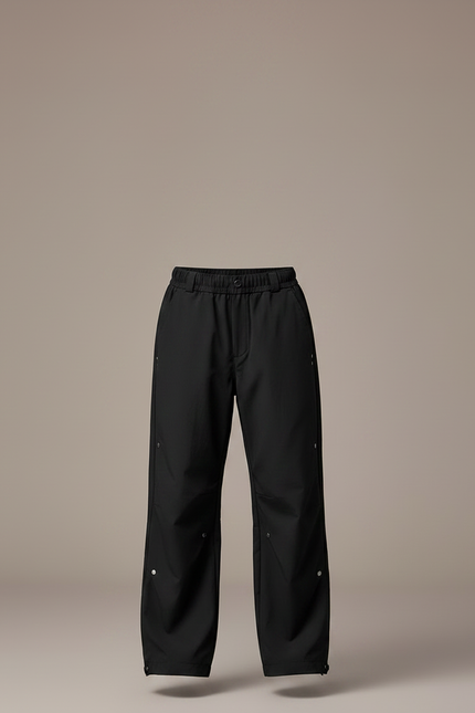 Pantalon Randonnée Noir Ample Imperméable Enfant Sport - Polyester - vue 3