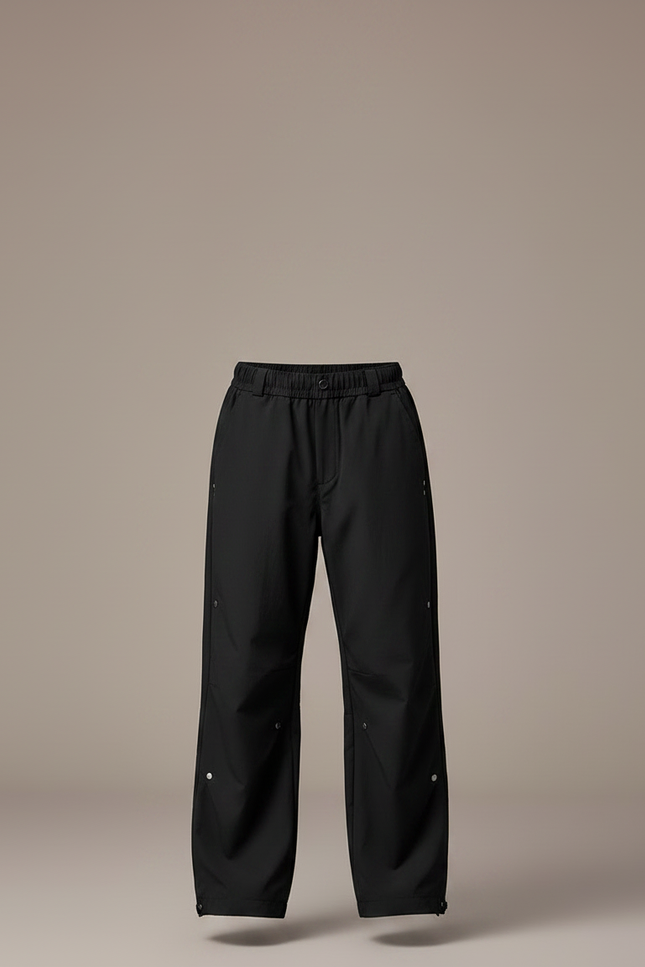 Pantalon Randonnée Noir Ample Imperméable Enfant Sport - Polyester - vue 3
