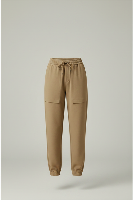 Pantalon Randonnée Femme Kaki Cargo Cordon Ajustable - Gabardine - vue 3