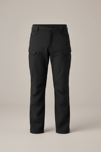 Pantalon Randonnée Noir Enfant Cargo Léger Confortable - Polyester - vue 3