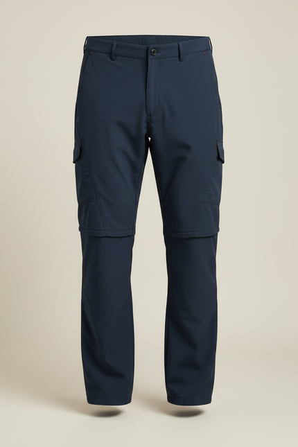 Pantalon Randonnée Convertible Bleu Marine Homme Léger - Polyester - vue 3