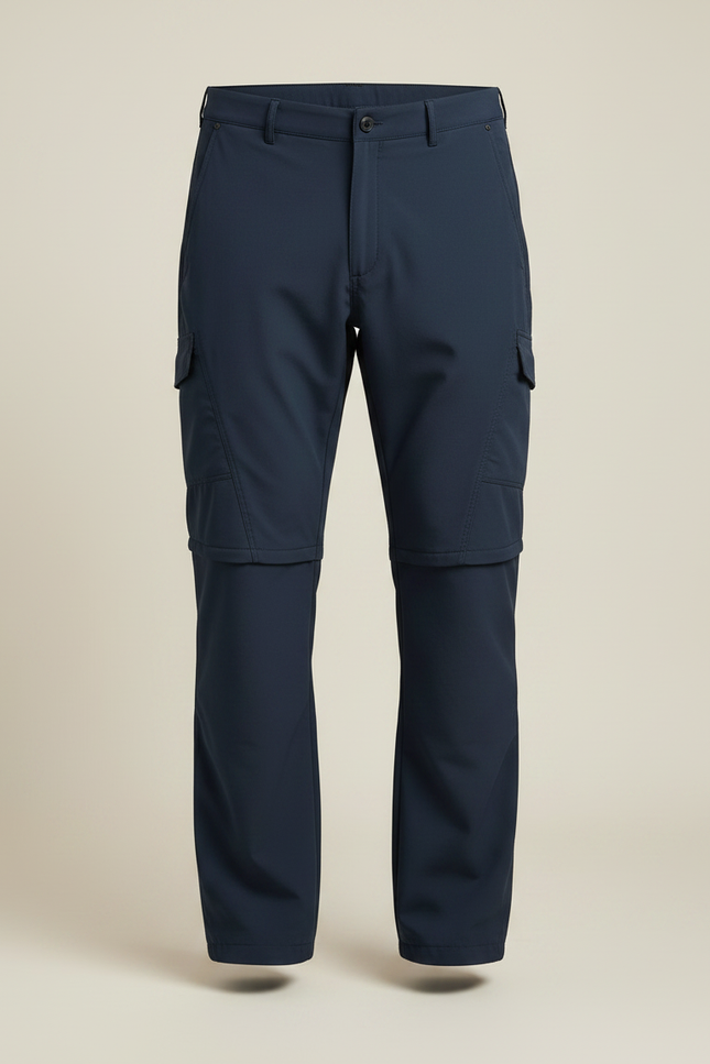 Pantalon Randonnée Convertible Bleu Marine Homme Léger - Polyester - vue 3