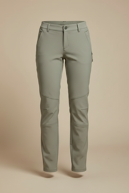 Pantalon Randonnée Kaki Stretch Respirant Femme - Polyester - vue 3