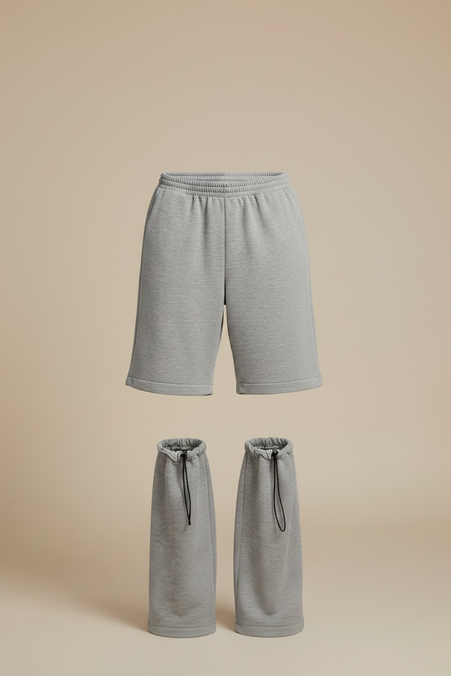 Pantalon Randonnée Gris Convertible Ample Femme Cordon - Molleton - vue 3