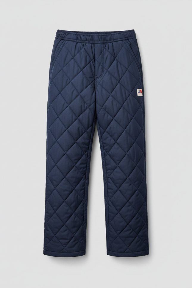 Pantalon Randonnée Matelassé Bleu Marine Chaud Femme - Polyester - vue 3