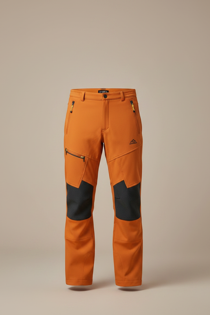 Pantalon Chaud Déperlant De Randonnée Neige - Orange Polyester - vue 3