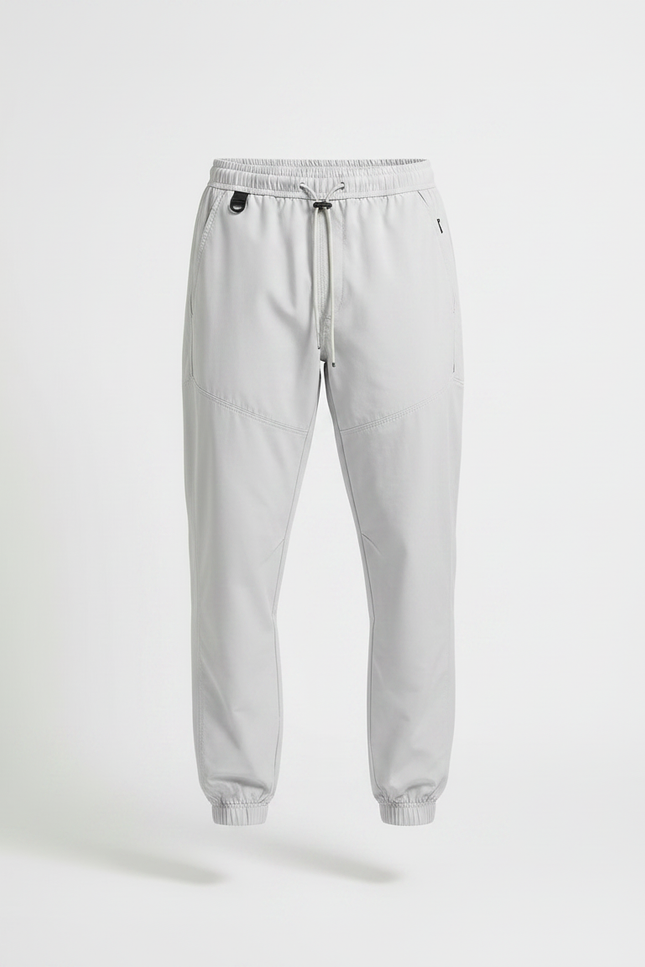 Pantalon Randonnée Gris Clair Sportif Léger Cordon - Polyester - vue 3