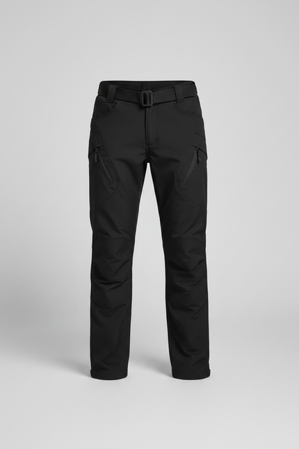 Pantalon Randonnée Noir Tactique Cargo Enfant - Polyester - vue 3