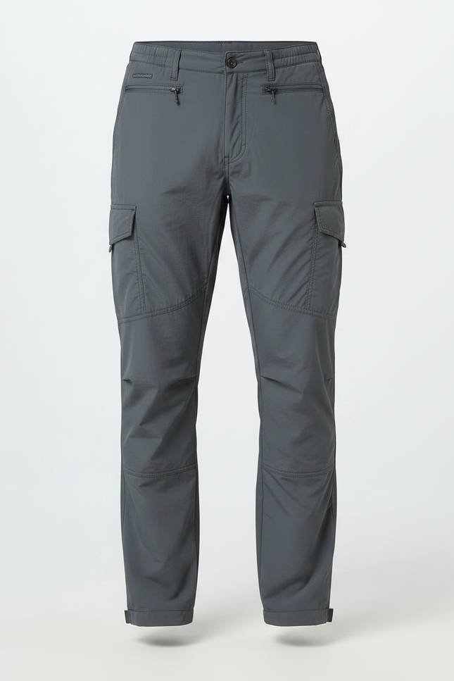 Pantalon Randonnée Gris Cargo Homme Séchage Rapide - Polyester - vue 3