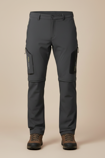 Pantalon Randonnée Modulable Homme - Gris Polyester - vue 3
