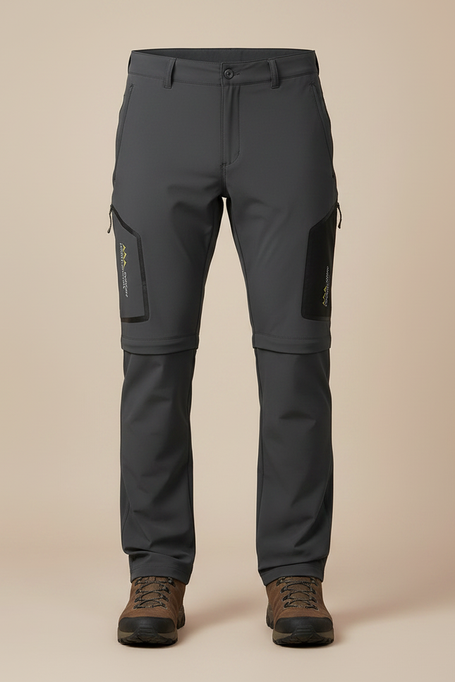 Pantalon Randonnée Modulable Homme - Gris Polyester - vue 3