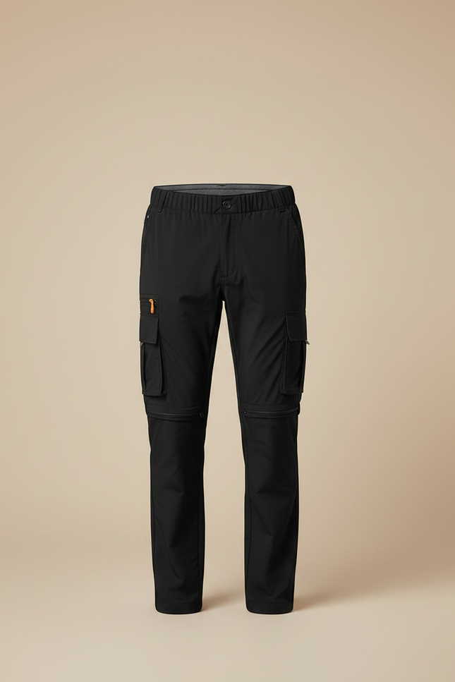 Pantalon Randonnée Convertible Noir Léger Homme Séchage Rapide - Polyester - vue 3