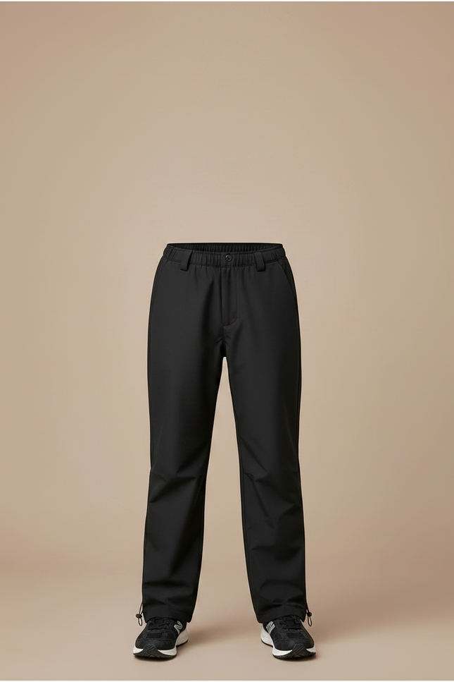 Pantalon Randonnée Noir Enfant Coupe Droite Élastique - Polyester - vue 3